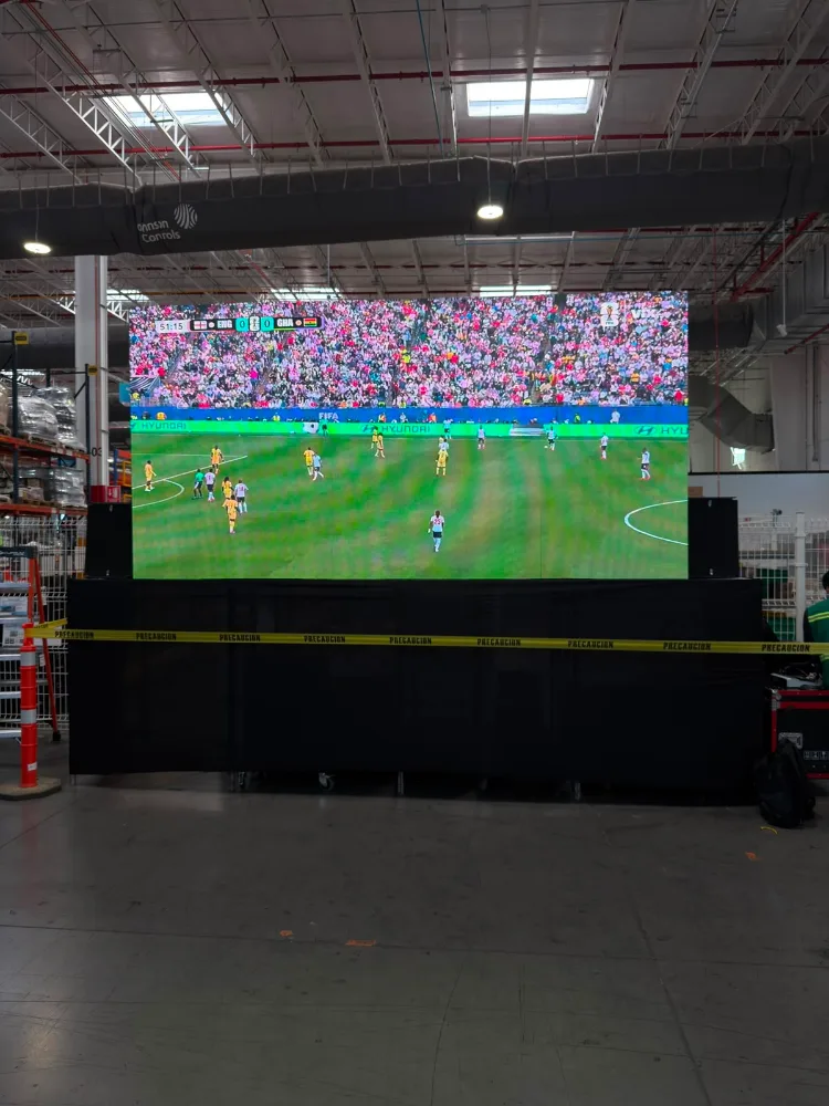 Videowall LED para transmisión deportiva en vivo